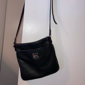 Black and silver Ralph Lauren crossbody bag. Fits wallet, keys, phone, etc.